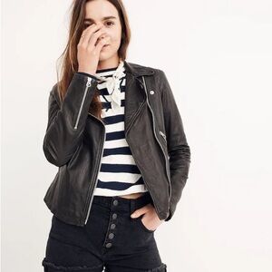 Madewell motorcycle leather jacket